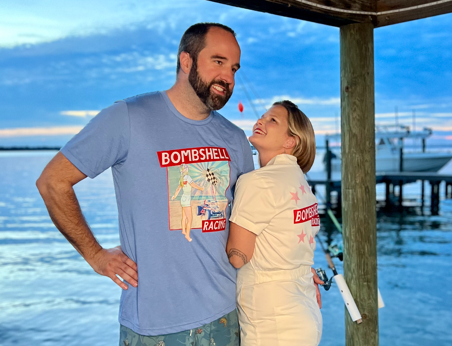 Limitierte Auflage – Florida Race Shirt – Himmelblau